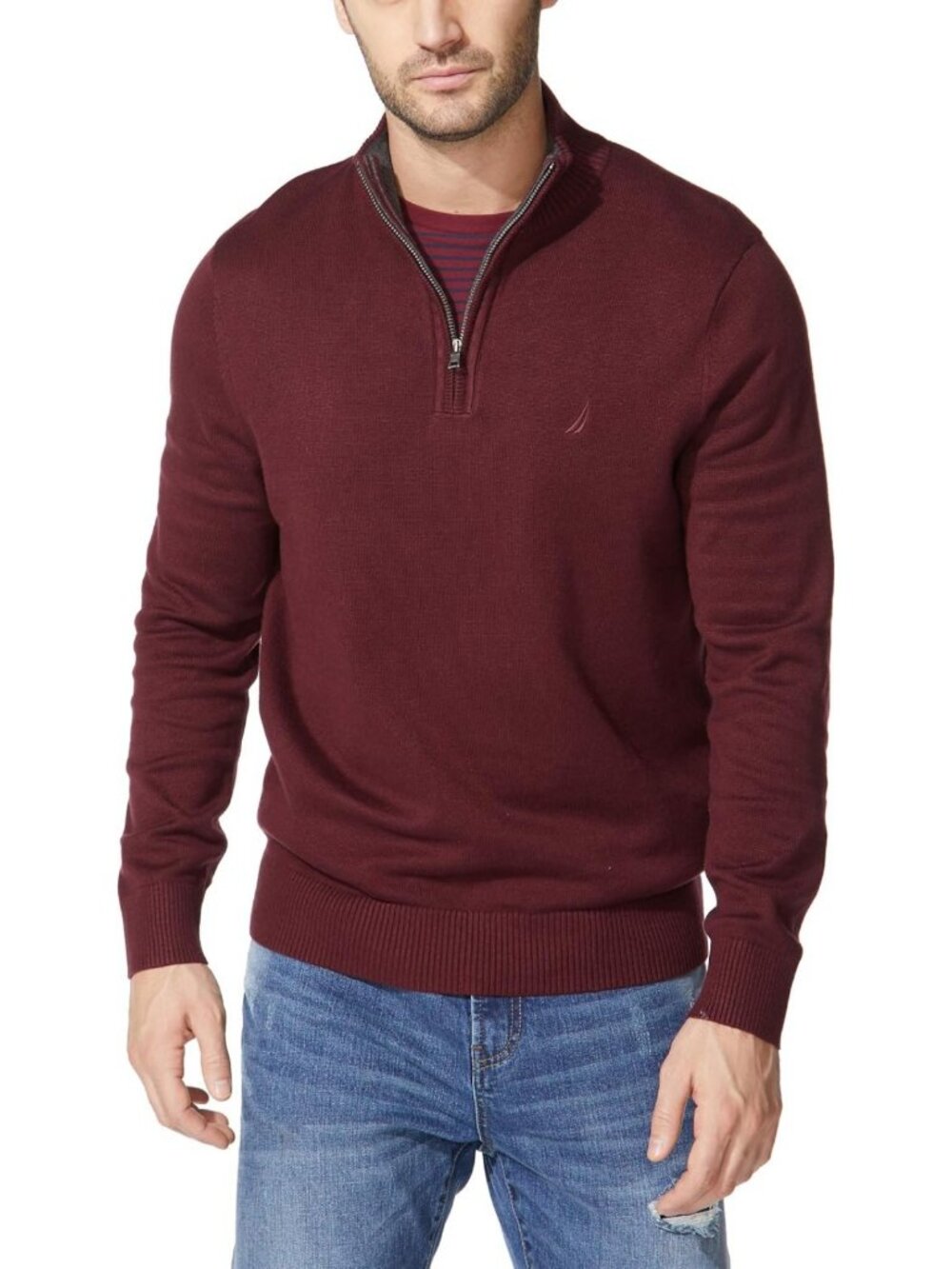 Cozy Men's Quarter-Zip Sweater | Stylish Casual Knit Pullover for Fall/Winter